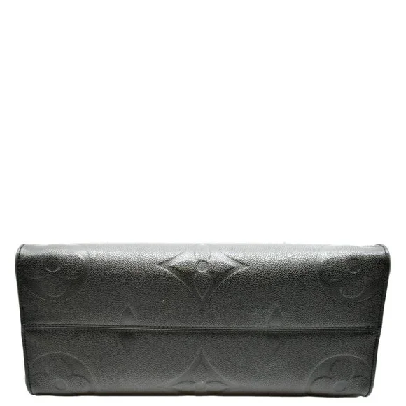 LOUIS VUITTON  Onthego MM Giant Monogram Empreinte Leather Tote Bag Black - Picture 8 of 12